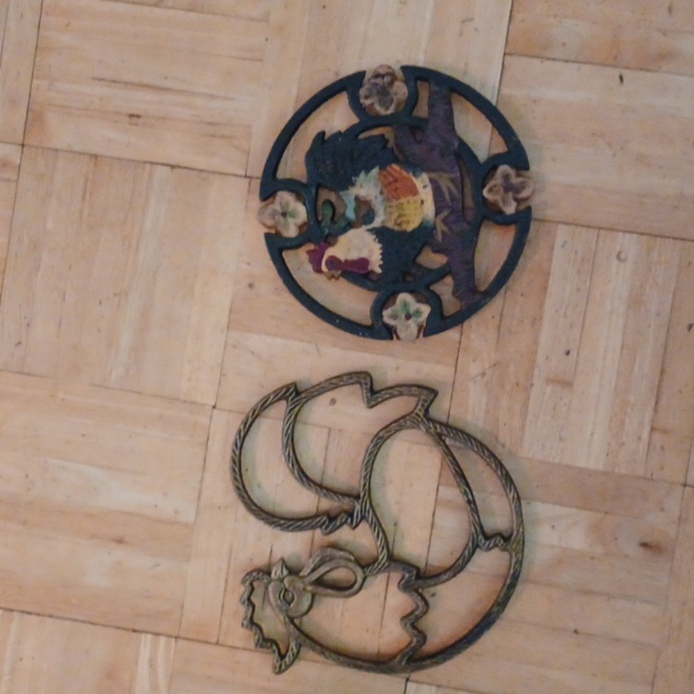 Trivet chichen, rooster vintage metal kitchen Trivet